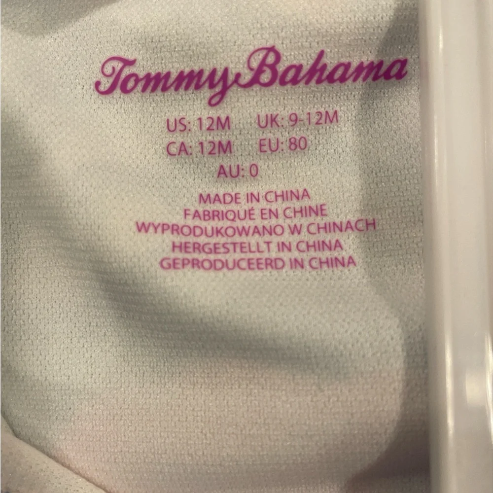 Tommy Bahama Kids Blue and Pink Swim Set Size 12 Months